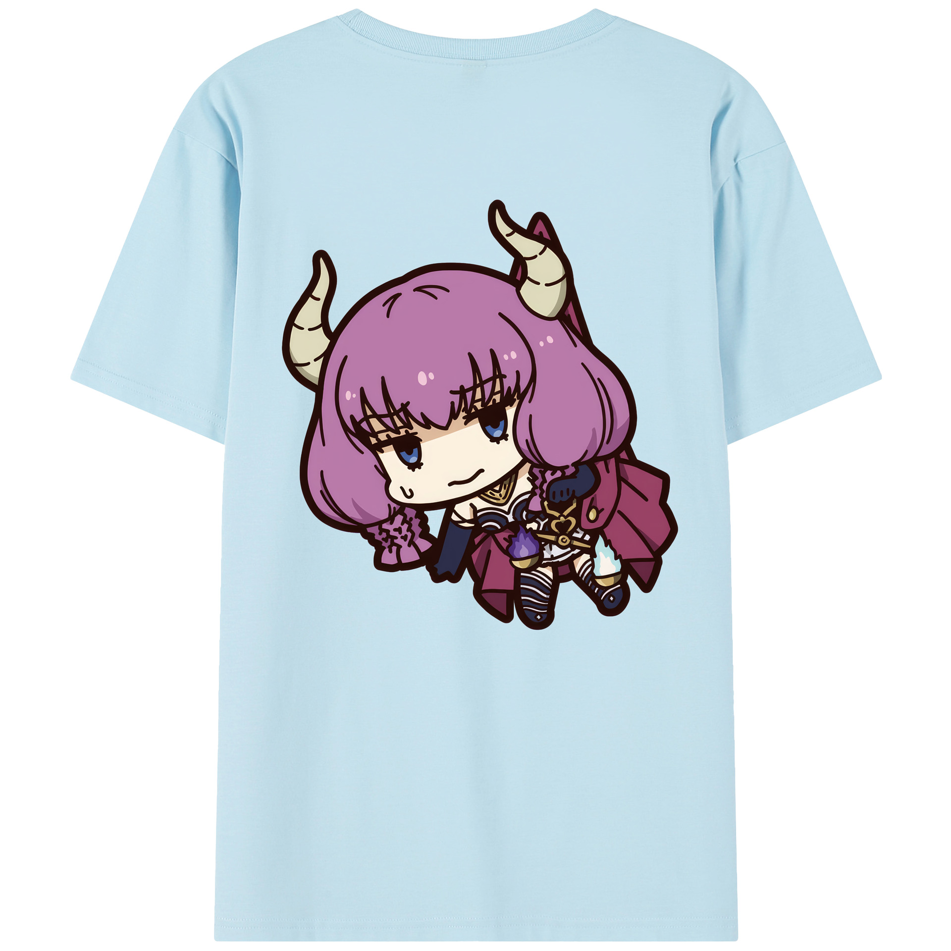 （画像用） 葬送のフリーレン Frieren 綿100％半袖Tシャツ（背面プリント）